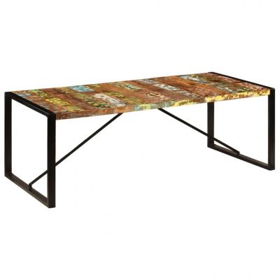 Emaga vidaxl stół jadalniany, 220x100x75 cm, lite drewno z odzysku