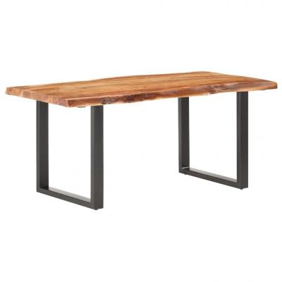 Emaga vidaxl stolik z litego drewna akacji, naturalna krawędź, 180 cm, 6 cm