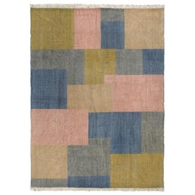 Emaga vidaxl ręcznie tkany kilim, bawełna, 160x230 cm, z nadrukiem, kolorowy