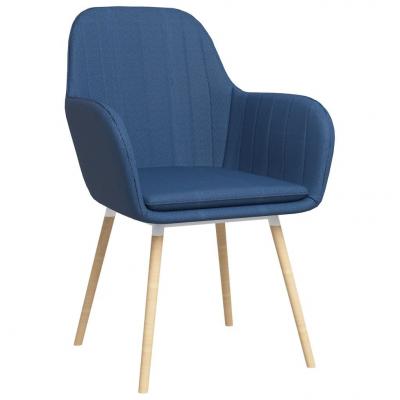 Emaga vidaxl krzesła z podłokietnikami, 2 szt., niebieskie, obite tkaniną