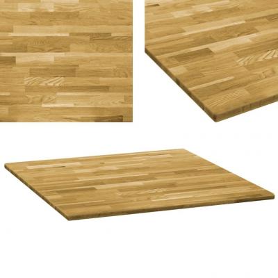 Emaga vidaxl kwadratowy blat do stolika z drewna dębowego, 23 mm, 70 x 70 cm