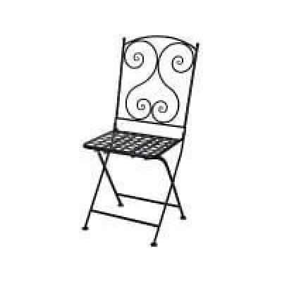 Emaga krzesło metalowe ogrodowe balkonowe tarasowe składane 90 cm