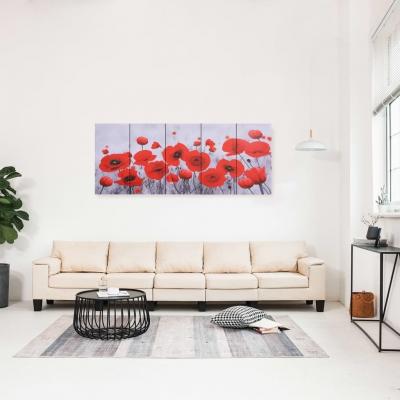 Emaga vidaxl zestaw obrazów przedstawiający kwiaty, kolorowy, 150x60 cm