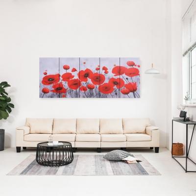 Emaga vidaxl zestaw obrazów przedstawiający kwiaty, kolorowy, 200x80 cm