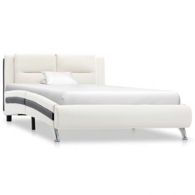 Emaga vidaxl rama łóżka, biała, sztuczna skóra, 90 x 200 cm