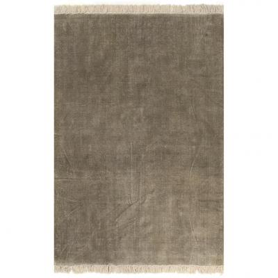 Emaga vidaxl dywan typu kilim, bawełna, 120 x 180 cm, taupe