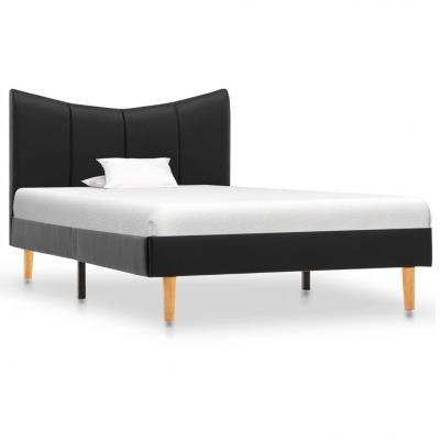 Emaga vidaxl rama łóżka, czarna, sztuczna skóra, 100 x 200 cm