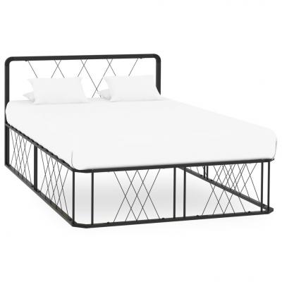 Emaga vidaxl rama łóżka, czarna, metalowa, 120 x 200 cm