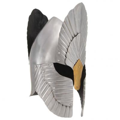 Emaga vidaxl replika średniowiecznego hełmu, stylizowana, larp, srebrna stal
