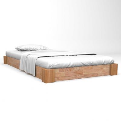 Emaga vidaxl rama łóżka z litego drewna dębowego, 120 x 200 cm