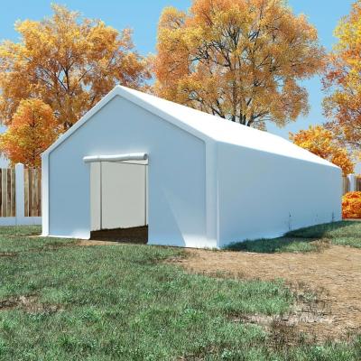 Emaga vidaxl namiot magazynowy, pe, 5 x 10 m, biały
