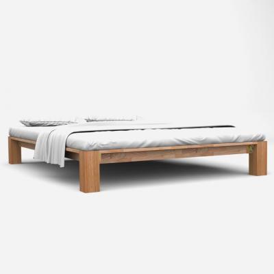 Emaga vidaxl rama łóżka z litego drewna dębowego, 140 x 200 cm