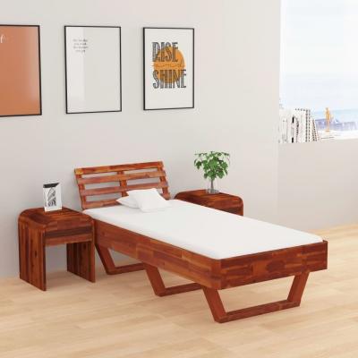 Emaga vidaxl rama łóżka, lite drewno akacjowe, 90 x 200 cm