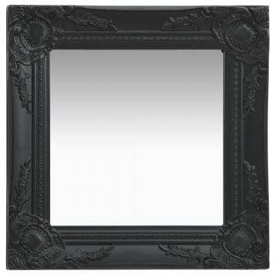 Emaga vidaxl lustro ścienne w stylu barokowym, 40x40 cm, czarne
