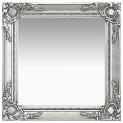 Emaga vidaxl lustro ścienne w stylu barokowym, 50x50 cm, srebrne