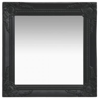 Emaga vidaxl lustro ścienne w stylu barokowym, 50x50 cm, czarne