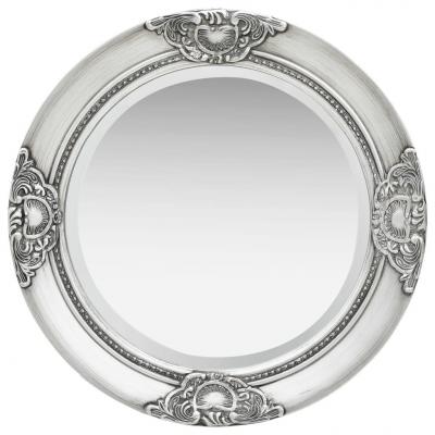 Emaga vidaxl lustro ścienne w stylu barokowym, 50 cm, srebrne