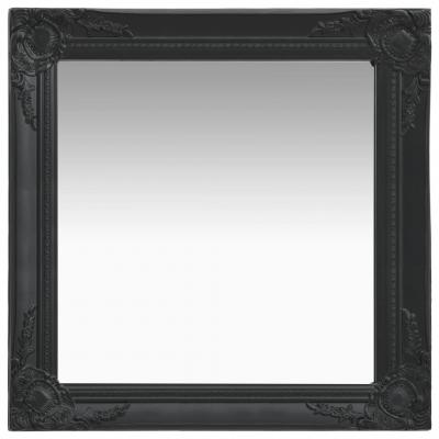 Emaga vidaxl lustro ścienne w stylu barokowym, 60x60 cm, czarne