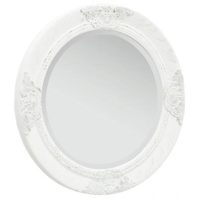 Emaga vidaxl lustro ścienne w stylu barokowym, 50 cm, białe