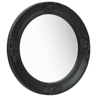 Emaga vidaxl lustro ścienne w stylu barokowym, 50 cm, czarne