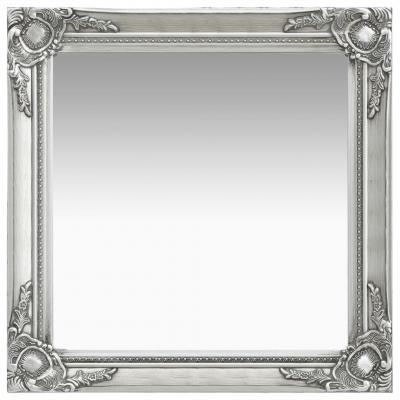 Emaga vidaxl lustro ścienne w stylu barokowym, 60x60 cm, srebrne
