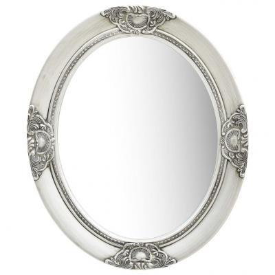 Emaga vidaxl lustro ścienne w stylu barokowym, 50x60 cm, srebrne
