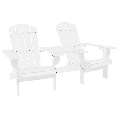 Emaga vidaxl krzesło ogrodowe adirondack, lite drewno jodłowe, białe