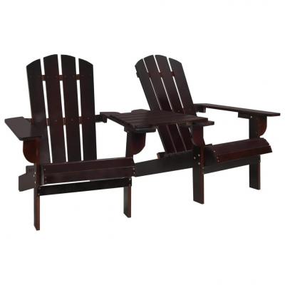 Emaga vidaxl krzesło ogrodowe adirondack, lite drewno jodłowe, brązowe