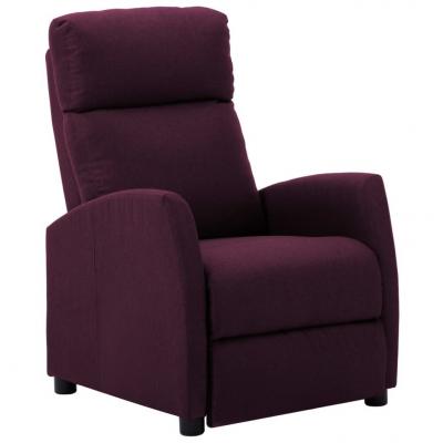Emaga vidaxl fotel rozkładany, fioletowy, tapicerowany tkaniną