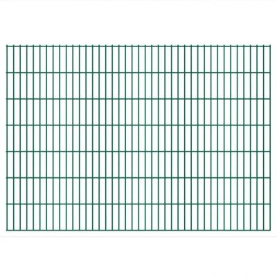 Emaga vidaxl panele ogrodzeniowe 2d z słupkami 2008x1430 mm 30 m zielone