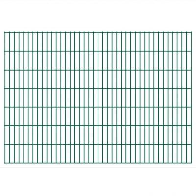 Emaga vidaxl panele ogrodzeniowe 2d z słupkami 2008x1430 mm 32 m zielone