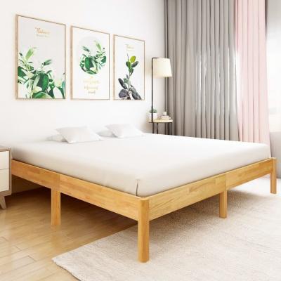 Emaga vidaxl rama łóżka, lite drewno dębowe, 180 x 200 cm