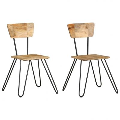 Emaga vidaxl krzesła stołowe, 2 szt., lite drewno mango