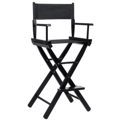 Emaga vidaxl składane krzesło reżyserskie, czarne, tkanina oxford