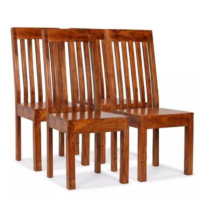 Emaga vidaxl krzesła z litego drewna stylizowanego na sheesham, 4 szt.