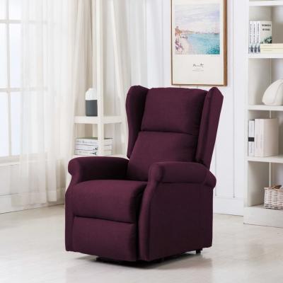 Emaga vidaxl fotel pionizujący z funkcją masażu, fioletowy, tkanina