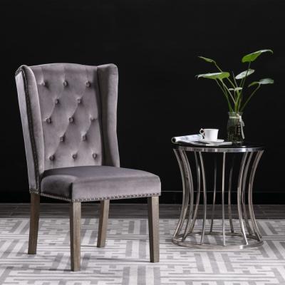 Emaga vidaxl krzesła stołowe, 4 szt., szare, aksamitne