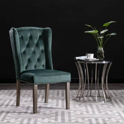 Emaga vidaxl krzesła stołowe, 2 szt., ciemnozielone, aksamitne