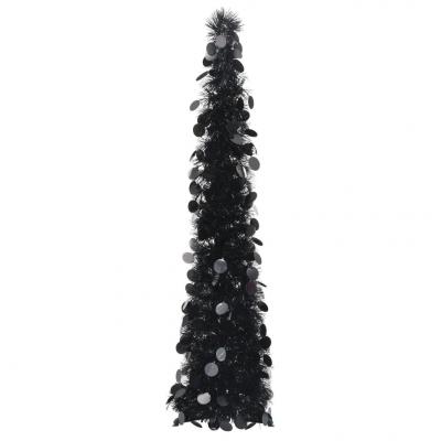 Emaga vidaxl składana, sztuczna choinka, czarna, 120 cm, pet
