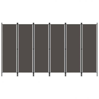 Emaga vidaxl parawan 6-panelowy, antracytowy, 300 x 180 cm