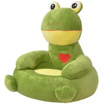 Emaga vidaxl fotel dla dzieci żaba, pluszowy, zielony