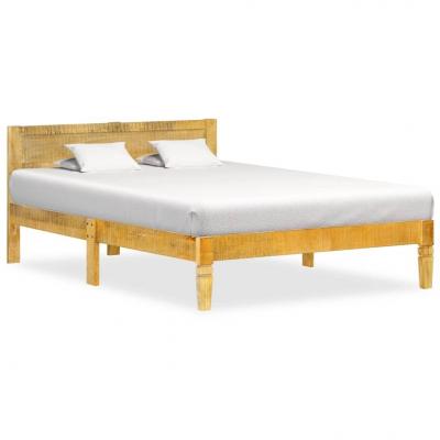 Emaga vidaxl rama łóżka, lite drewno mango, 120 cm