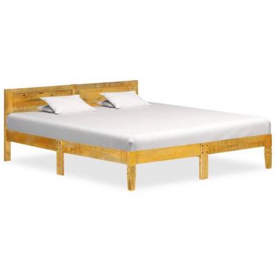 Emaga vidaxl rama łóżka z litego drewna mango, 140 cm