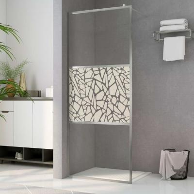 Emaga vidaxl ścianka prysznicowa, szkło esg, wzór w kamienie, 80 x 195 cm