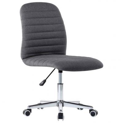 Emaga vidaxl obrotowe krzesło biurowe, szare, tapicerowane tkaniną