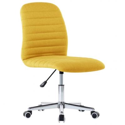 Emaga vidaxl obrotowe krzesło biurowe, musztardowe, tapicerowane tkaniną