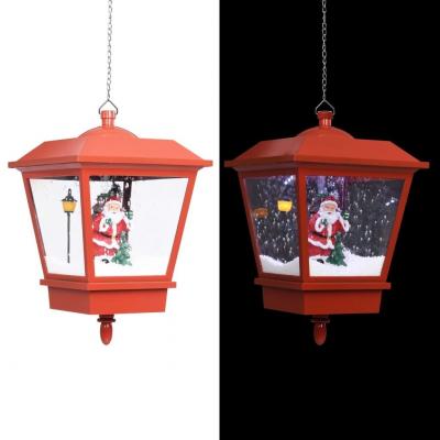 Emaga vidaxl świąteczna lampa wisząca led z mikołajem, czerwona, 27x27x45 cm