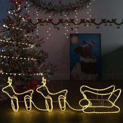 Emaga vidaxl świąteczna dekoracja renifery z saniami, 576 diod led