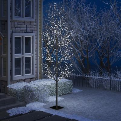 Emaga vidaxl drzewko z lampkami, 1200 led, zimny biały, kwiat wiśni, 400 cm