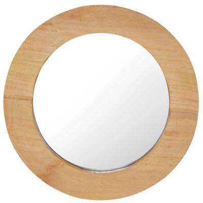 Emaga vidaxl lustro ścienne, 40 cm, drewno tekowe, okrągłe
